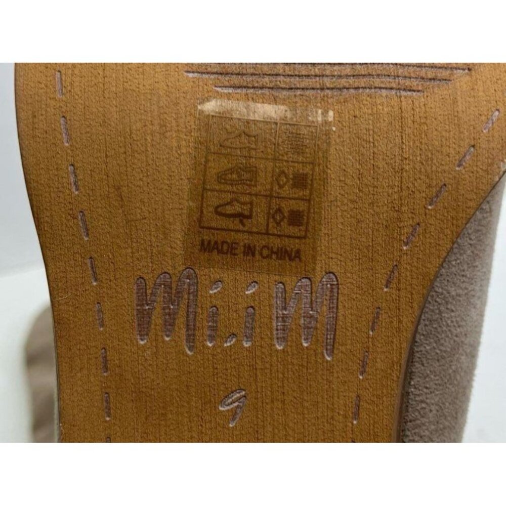 Mi.iM Womens Beige Suede Knee High Block Heel Boots Size 9 - Picture 5 of 6
